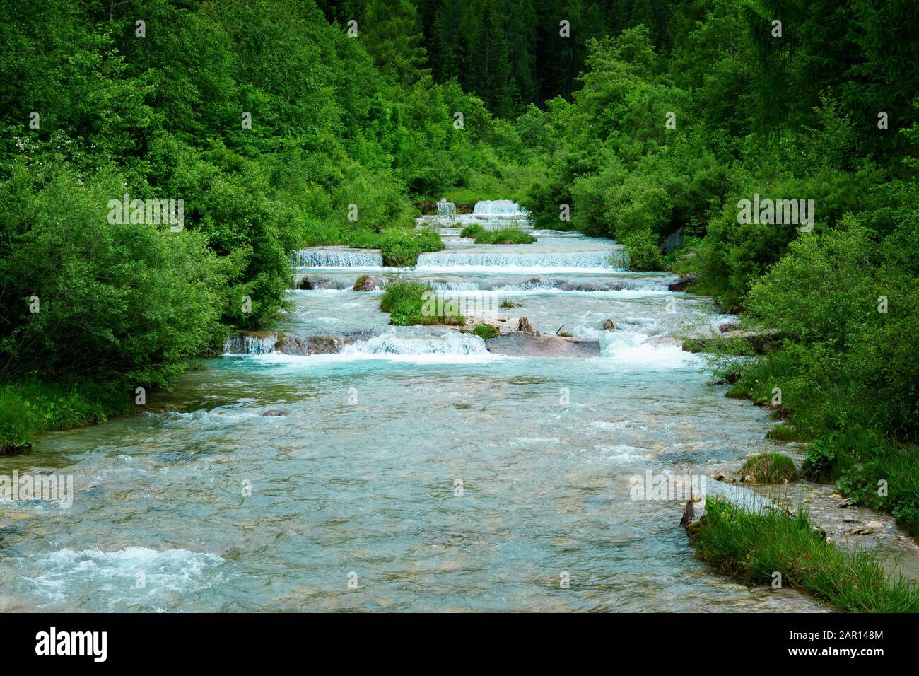 Fischleinbach bei Sesto in Südtirol Stockfoto