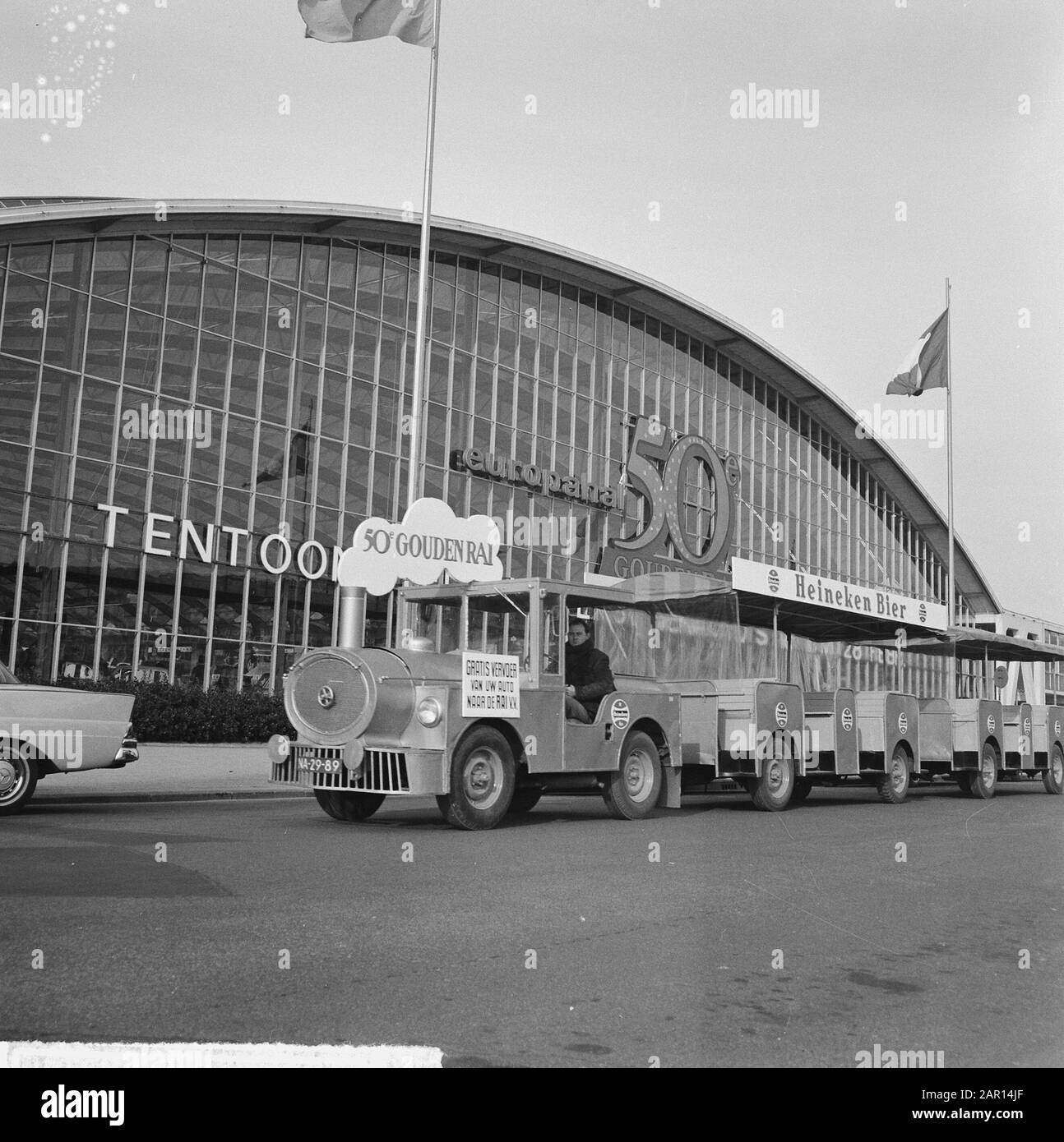RAI eröffnet, kleiner Zug am RAI-Datum: 18. Februar 1965 Schlagwörter: Trains Institutionenname: RAI Stockfoto