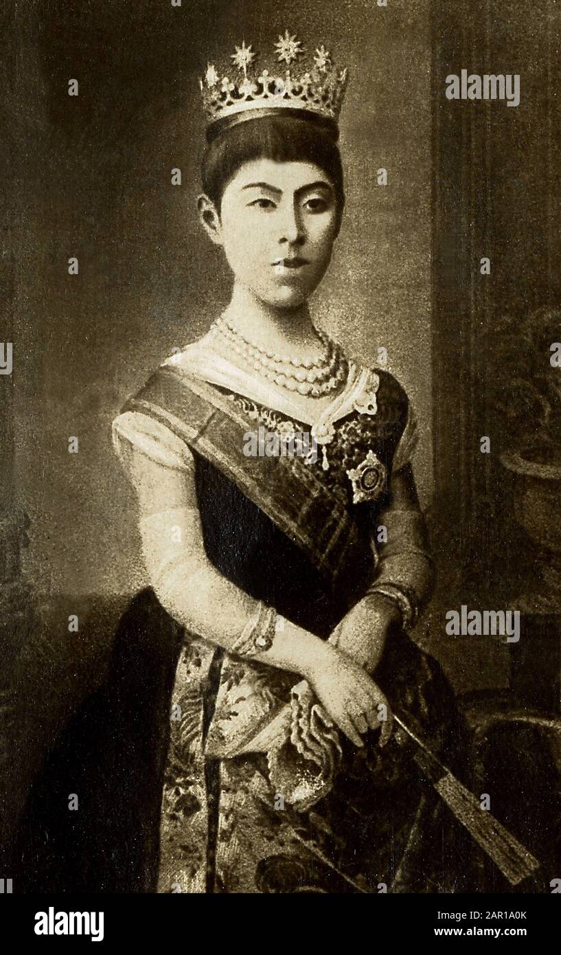 Portrait de Haruko, imperatrice du Japon. Photographie, Debüt du 20e siecle. Stockfoto