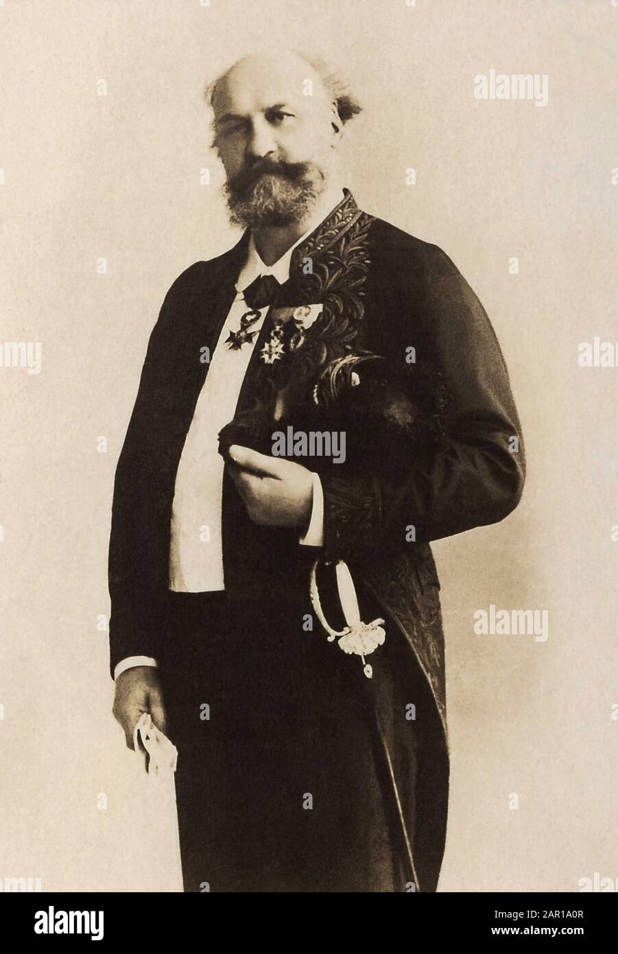 Portrait de Jules Eugene Lenepveu (1819-1898), peintre francais. Stockfoto