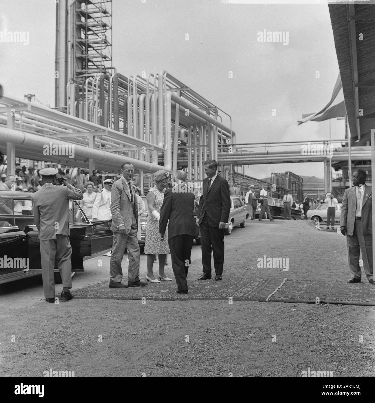 Königlicher Besuch auf Aruba Datum: 3. Oktober 1965 Ort: Aruba Schlüsselwörter: Besuche Stockfoto