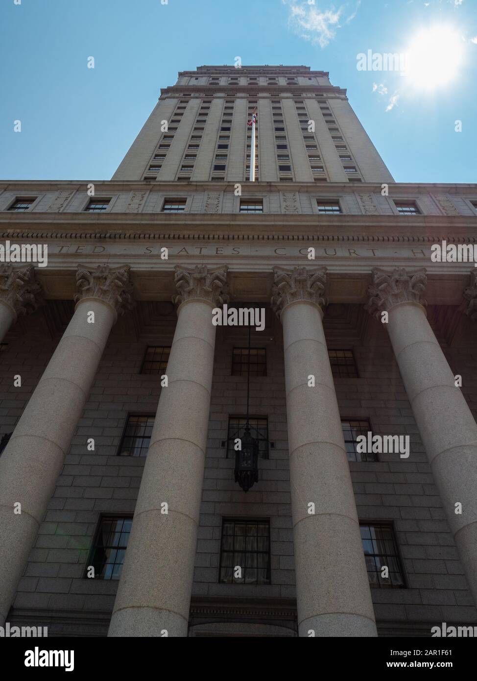 New York, USA - 31. Mai 2019: Bild des obersten Gerichts der New Yorker Grafschaft. Stockfoto