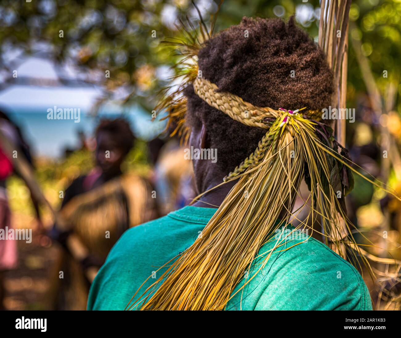 Inseltaufe als Segen der Ureinwohner in Bougainville, Papua-Neuguinea Stockfoto