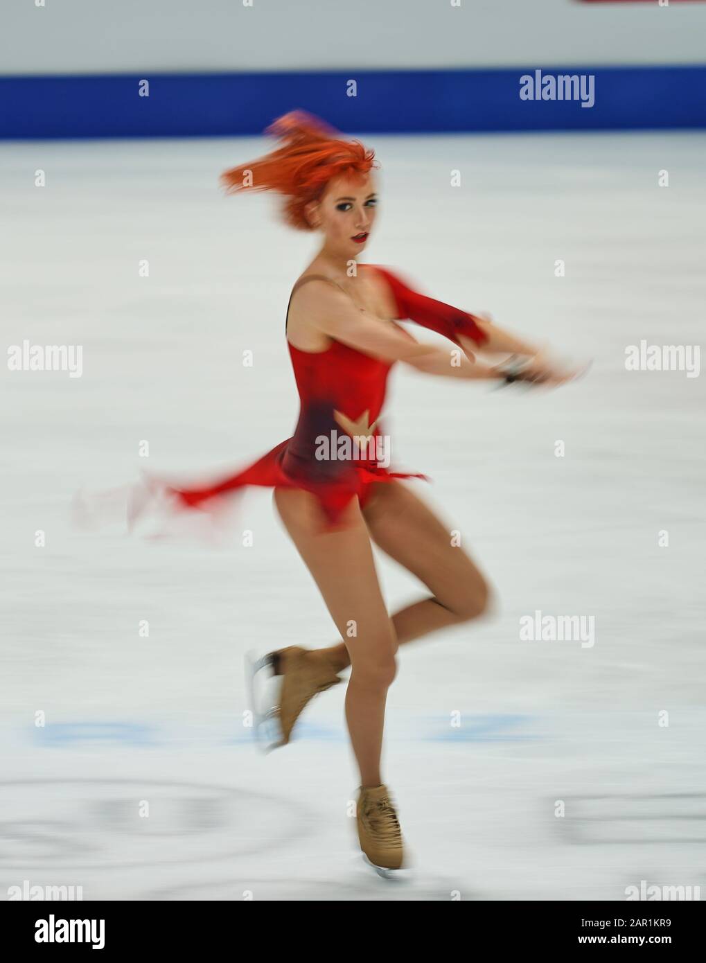 Steiermarkhalle, Graz, Österreich. 25. Januar 2020: Tiffani Zagorski und Jonathan Guerreiro aus Russland im Einsatz während des "Ice Dance Free Dance" bei ISU European Figure Skating Championats in Kim Price/CSM Credit: CAL Sport Media/Alamy Live News Credit: CAL Sport Media/Alamy Live News Stockfoto