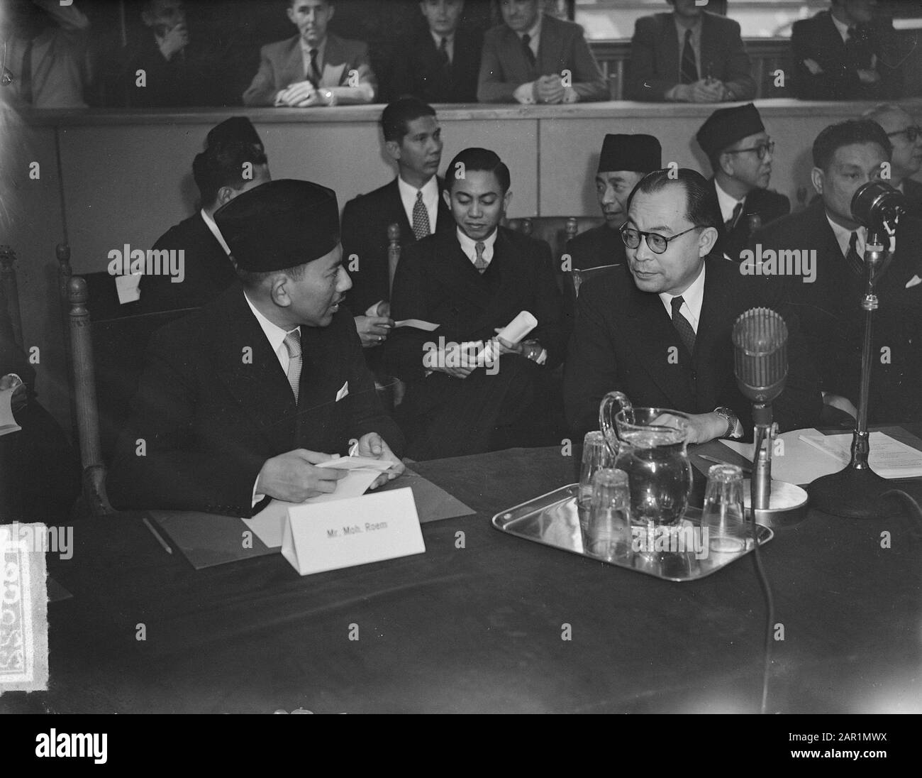 Konferenzdatum des Runden Tisches: 22. August 1949 Name Der Institution: Knight Hall, Round Table Conference Stockfoto