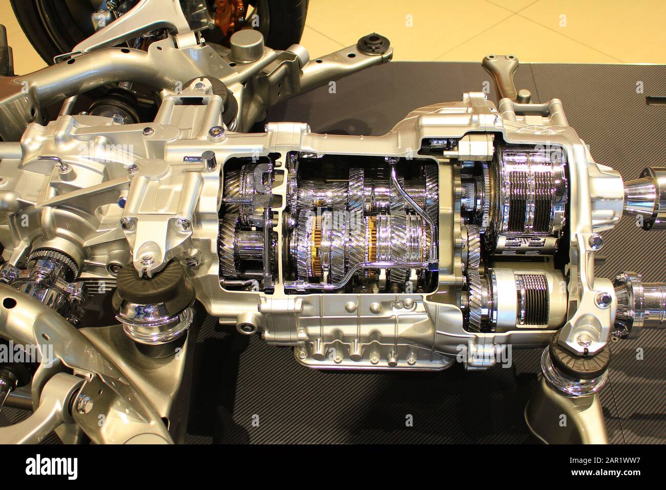 Nissan GT-R wird in der Nissan Global Headquarters Gallery in Japan ausgestellt Stockfoto