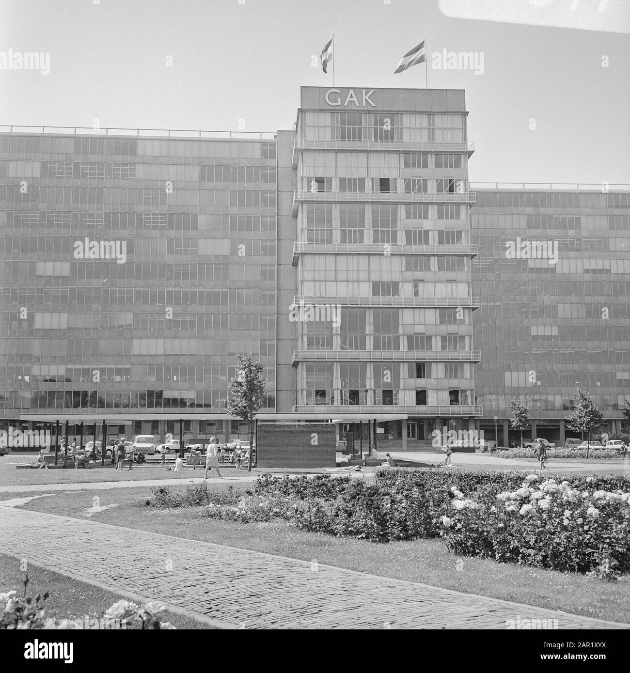 Das Gebäude des GAK am Bos en Lommerplein in Amsterdam Gebäude Datum: 16. Juli 1969 Standort: Amsterdam, Noord-Holland Schlüsselwörter: Gebäude Stockfoto