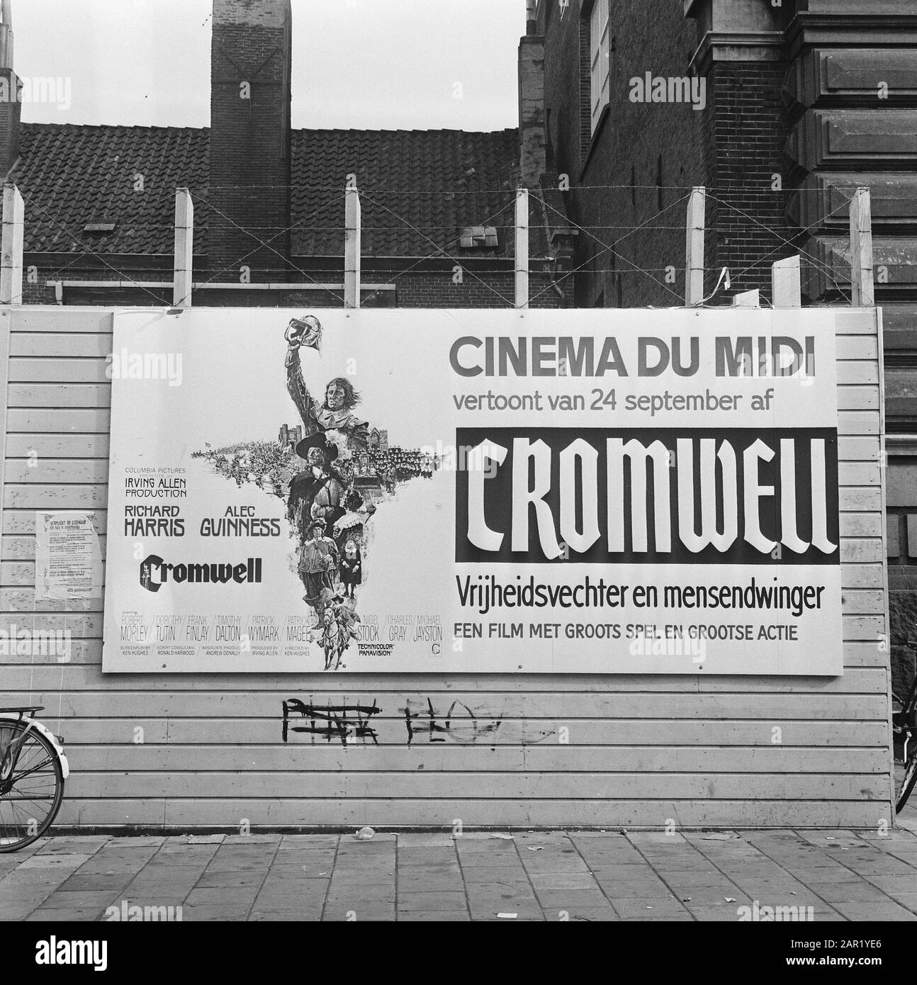 Command Columbia Film; Advertising Board Cromwell Weteringschans Datum: 25. September 1970 Schlagwörter: Werbeeinrichtung Name: Columbia Film Stockfoto