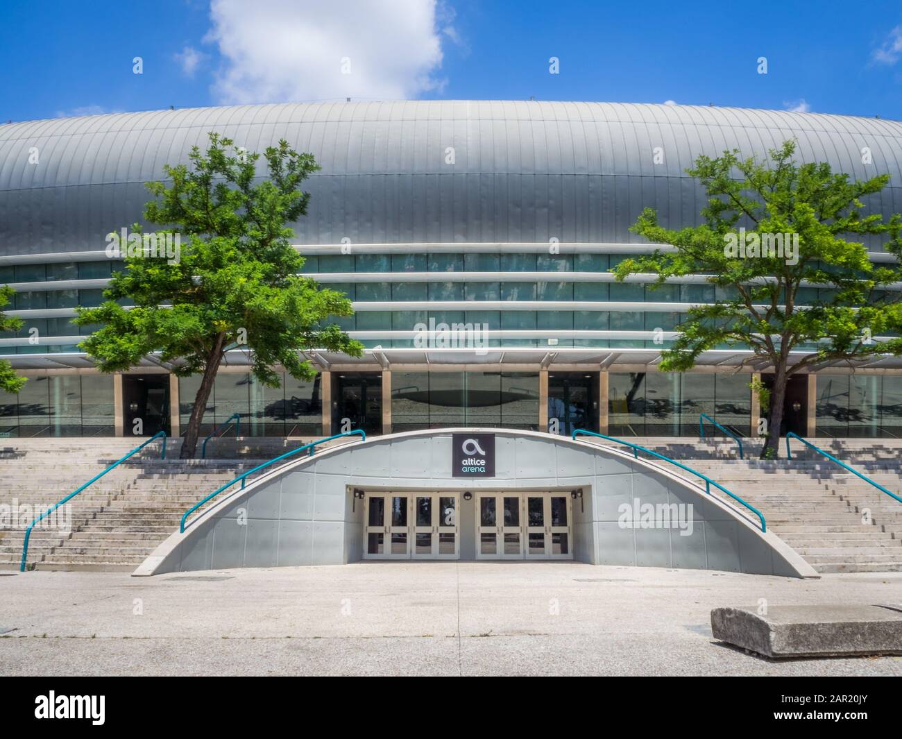 Lissabon, PORTUGAL - 15. Juli 2018: Altice Arena alias Meo oder Pavilhao Atlantico Pavilion. Der größte Veranstaltungsort von Lissabon im Parque das Nacoes alias Park von Nat Stockfoto