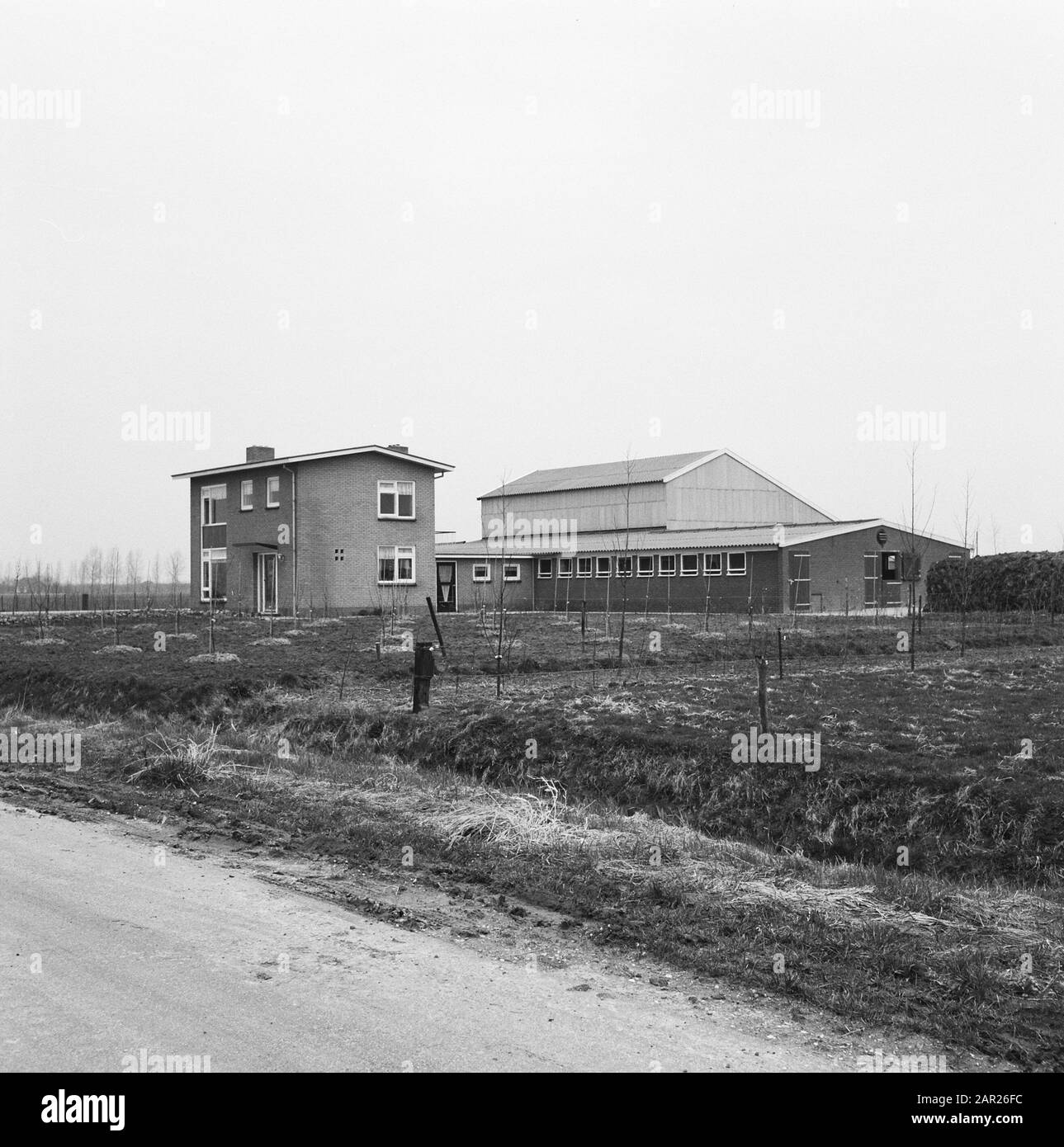 Echteld-Lienden Datum: April 1962 Ort: Echteld, Liendende Stichwörter: Bauernhöfe, Gebäude, Grundstücke Personenname: Berends t Stockfoto