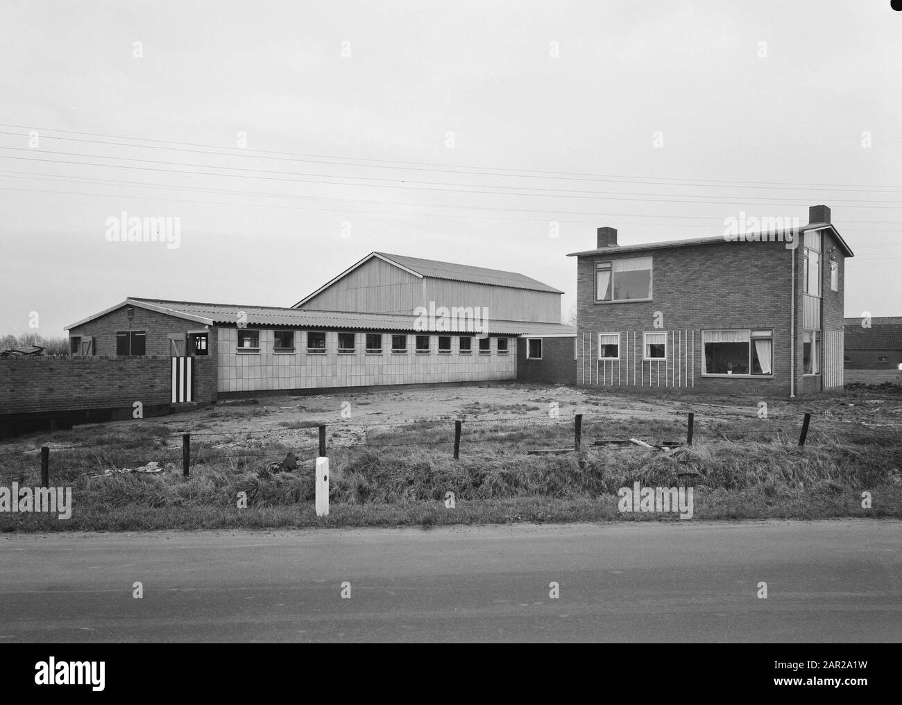 Gebäude, Bauernhöfe, Schloss de Hair Datum: November 1960 Standort: Haarzuilens Stichwörter: Bauernhöfe, Gebäude Personenname: Schloss de Haar Stockfoto