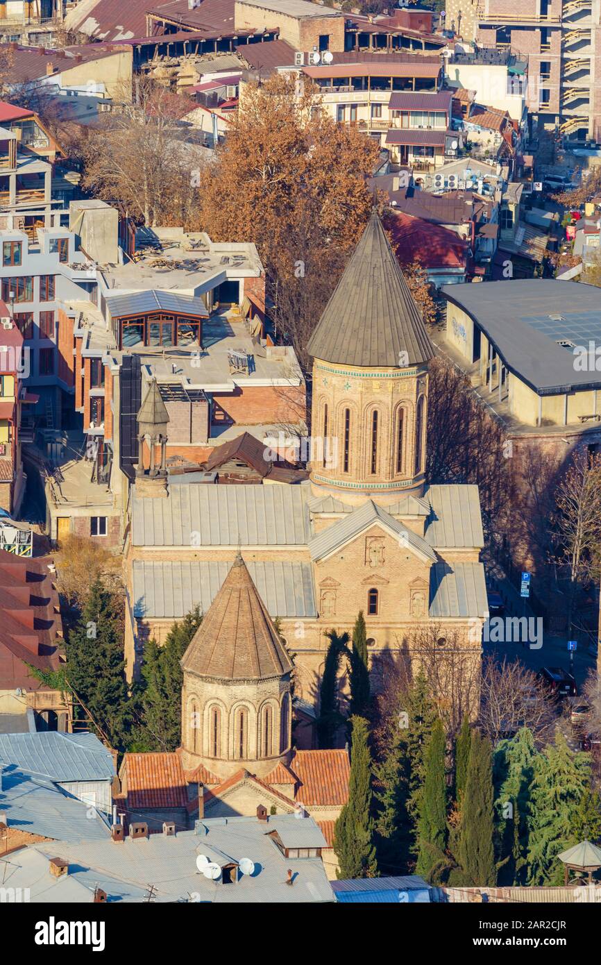 Die Zion-Kathedrale ist der Haupttempel von Tiflis und eine der beiden Hauptkirchen der georgischen Kirche. Bis 2006 war es eine Kathedrale (wo das Cathol Stockfoto