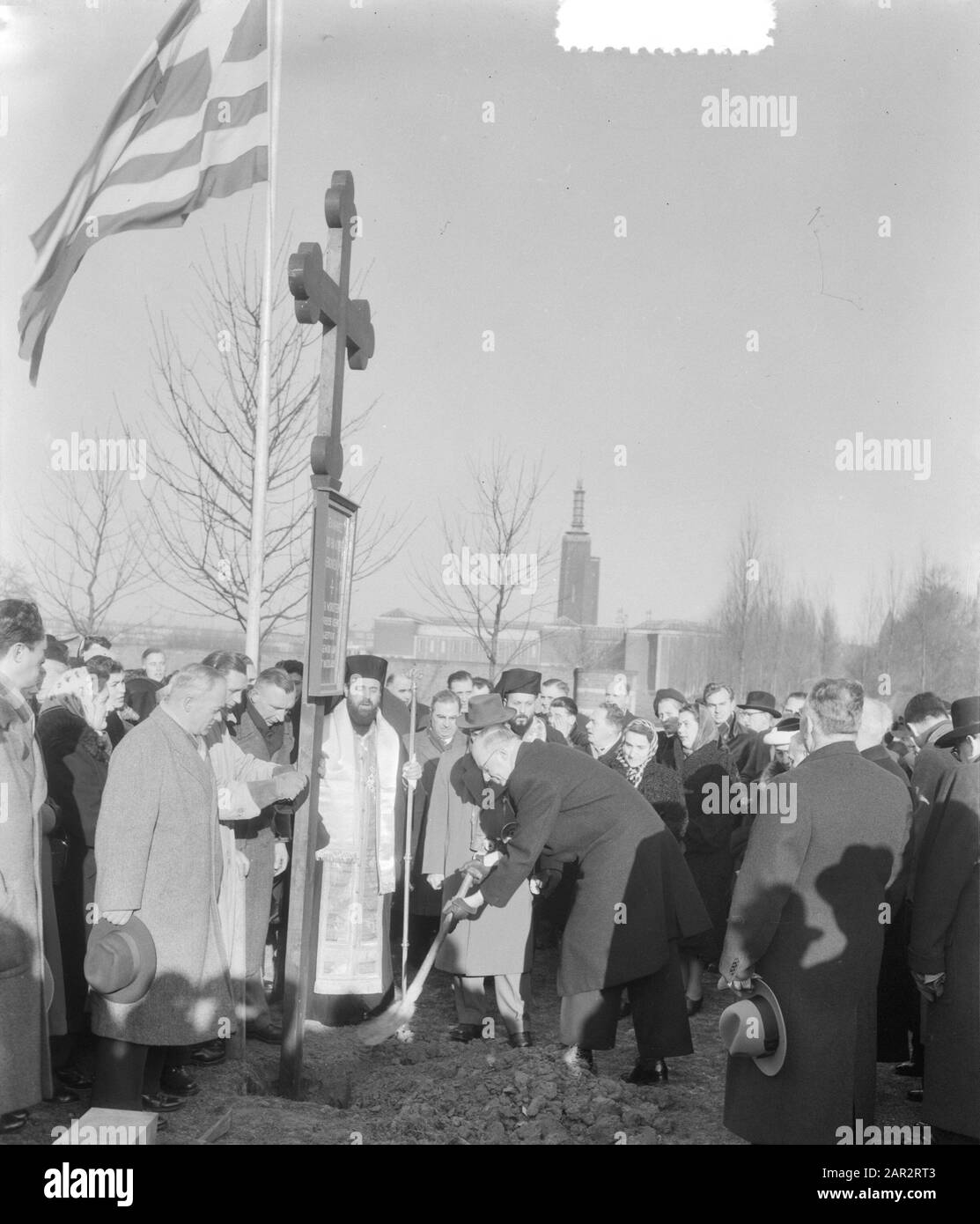 Papagos in Rotterdam, Zeremonie Datum: 4. Februar 1954 Ort: Rotterdam, Zuid-Holland Schlüsselwörter: Ceremonies persönlicher Name: Papagos, Alexander Stockfoto