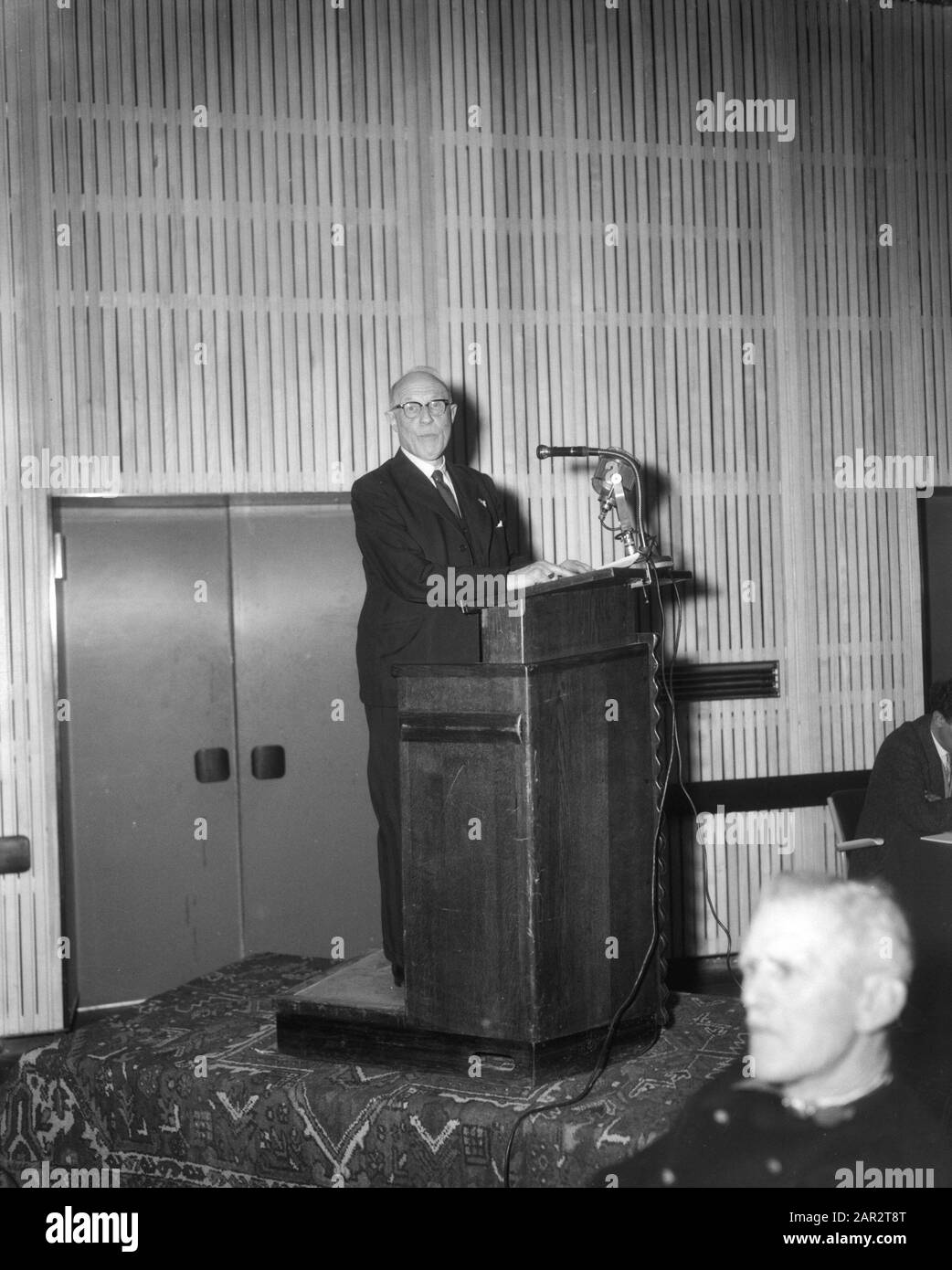 Parteitag der CHU in Amsterdam Datum: 1. März 1958 Ort: Amsterdam, Noord-Holland Schlüsselwörter: Party-Meetings-Institution Name: Chu Stockfoto