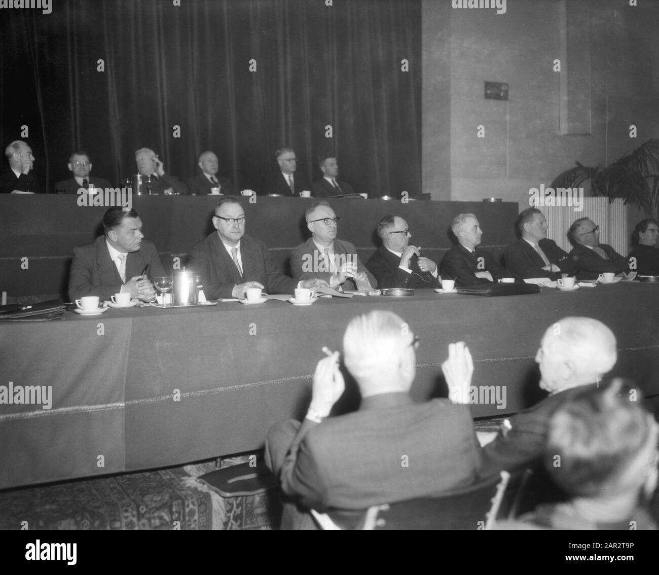 Parteitag der CHU in Amsterdam Datum: 1. März 1958 Ort: Amsterdam, Noord-Holland Schlüsselwörter: Party-Meetings-Institution Name: Chu Stockfoto