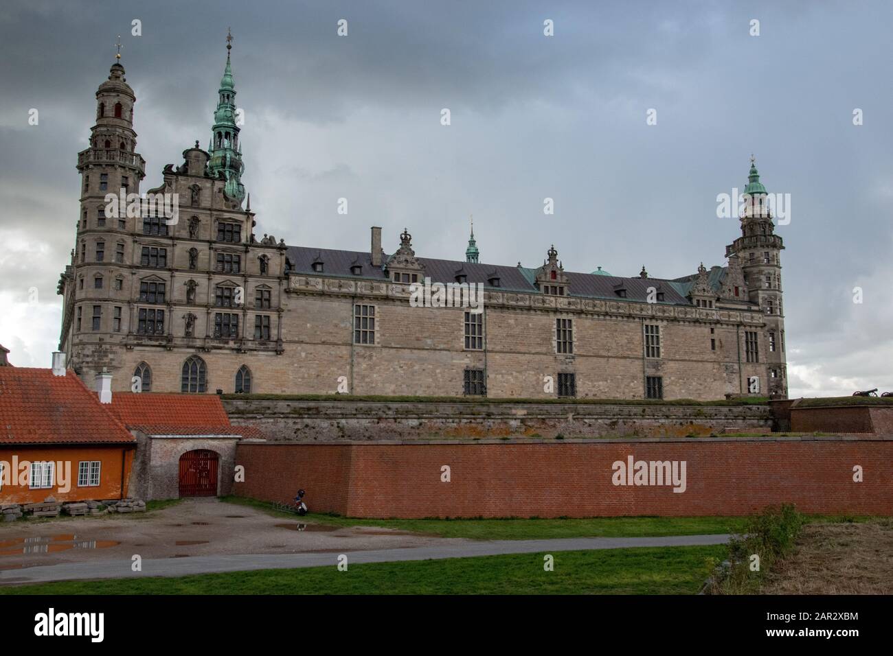 Schloss Kronborg Helsingør, Dänemark. Verewigt als Elsinore in William Shakespeares Stück Hamlet. Stockfoto