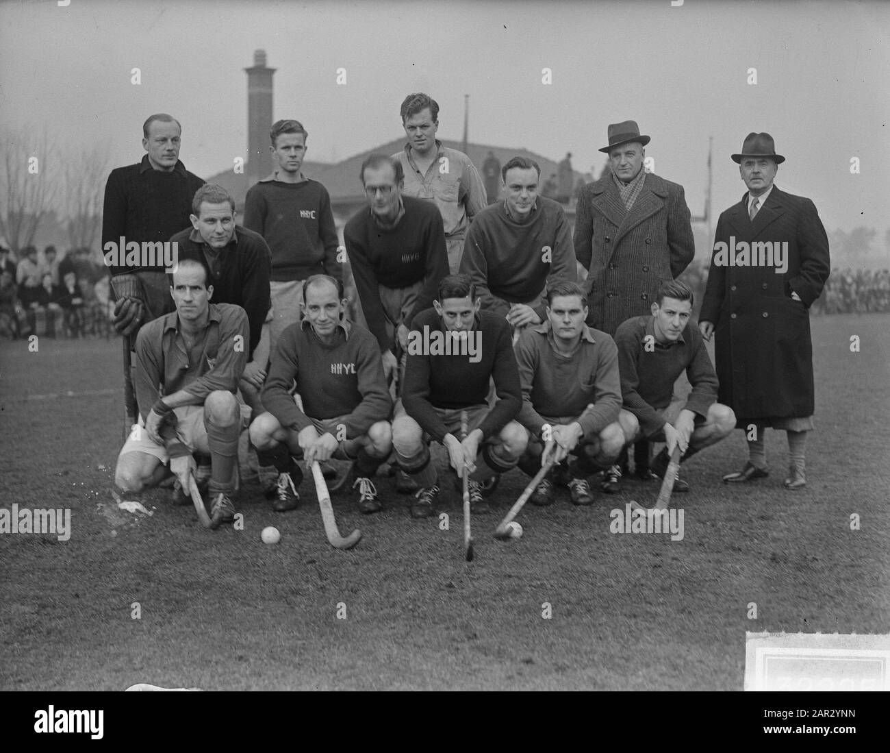 HHHYC-Team Datum: 9. Februar 1949 Stockfoto