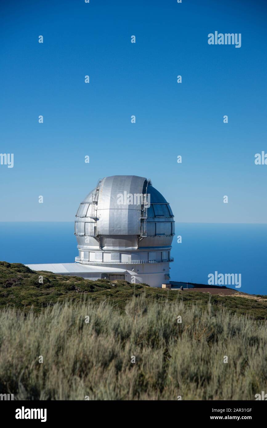 Roque de los Muchachos. Observatorium auf La Palma, Kanarische Insel, Spanien Stockfoto