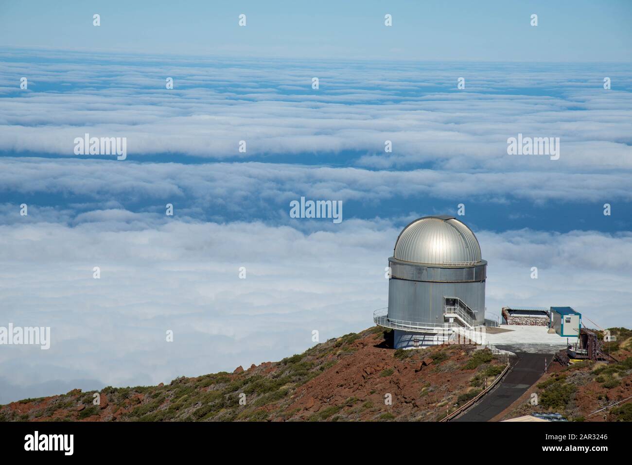 Roque de los Muchachos. Observatorium auf La Palma, Kanarische Insel, Spanien Stockfoto