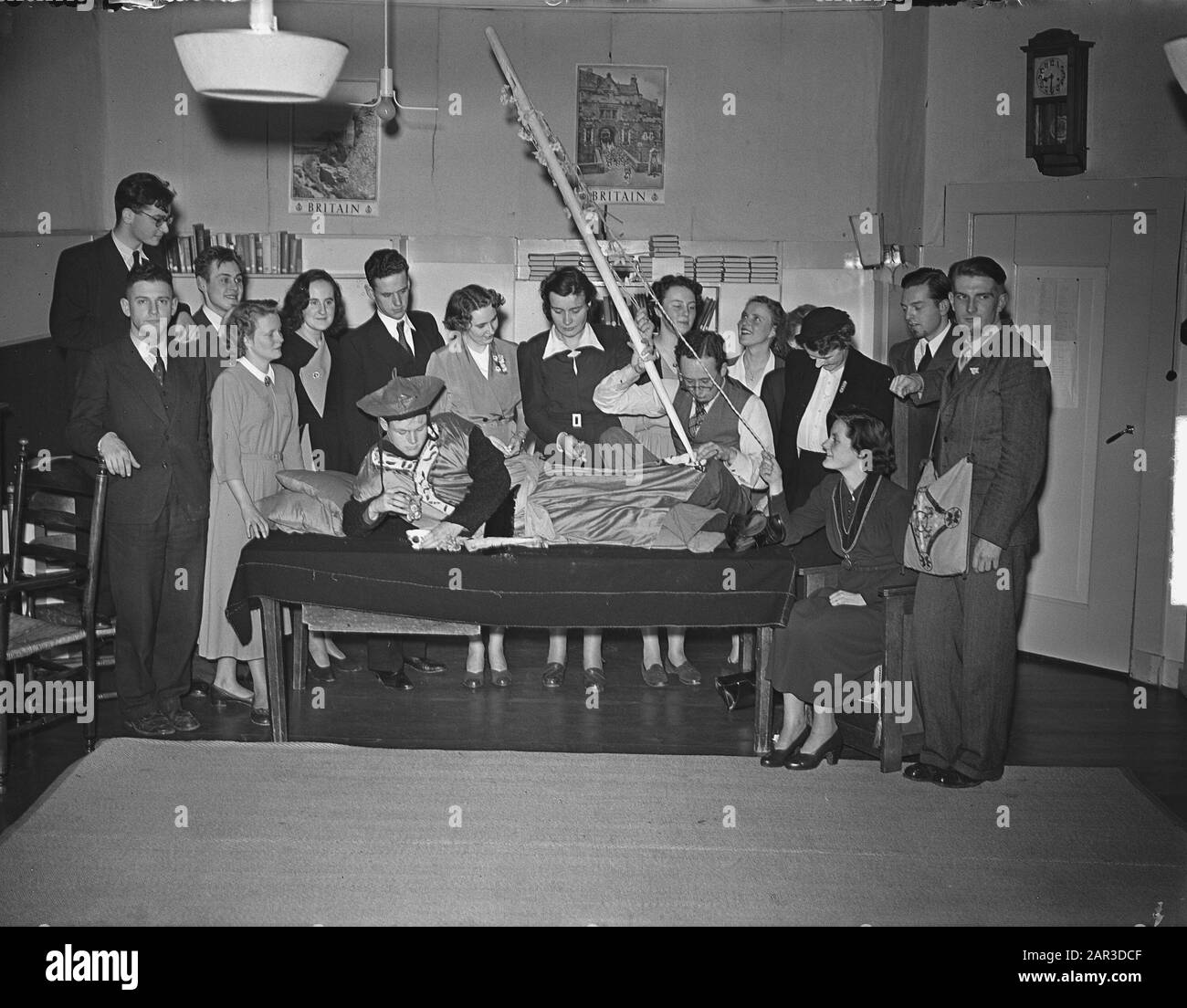 Eröffnung des Utrechter Stud Corps Atelier am KVSV Datum: 22. Februar 1951 Ort: Utrechter Schlüsselwörter: Eröffnungen, Workshops Institutionenname: USC Stockfoto