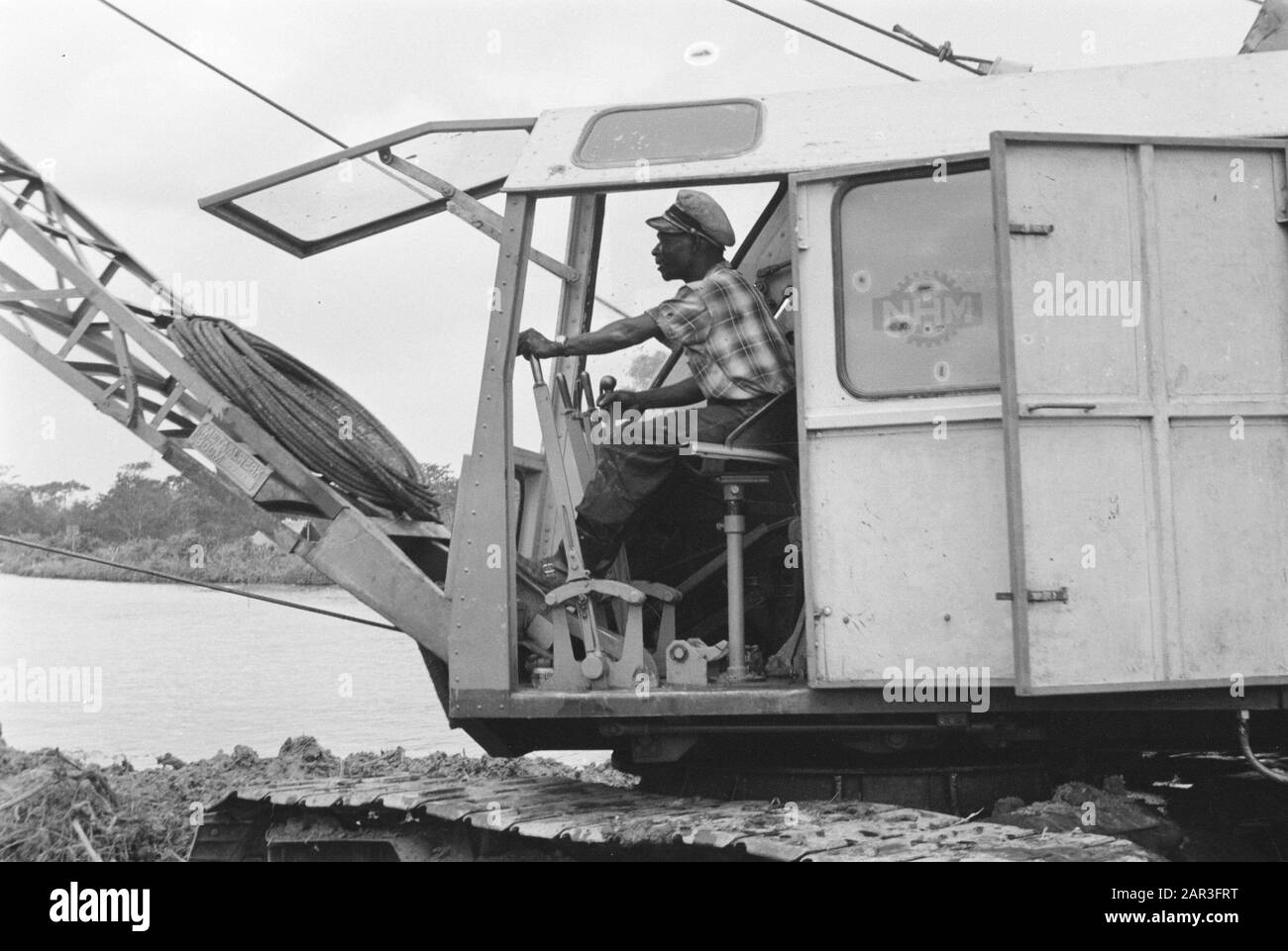 Draglines, Workers Date: Undatierte Schlüsselwörter: Arbeiter, Draglines Stockfoto