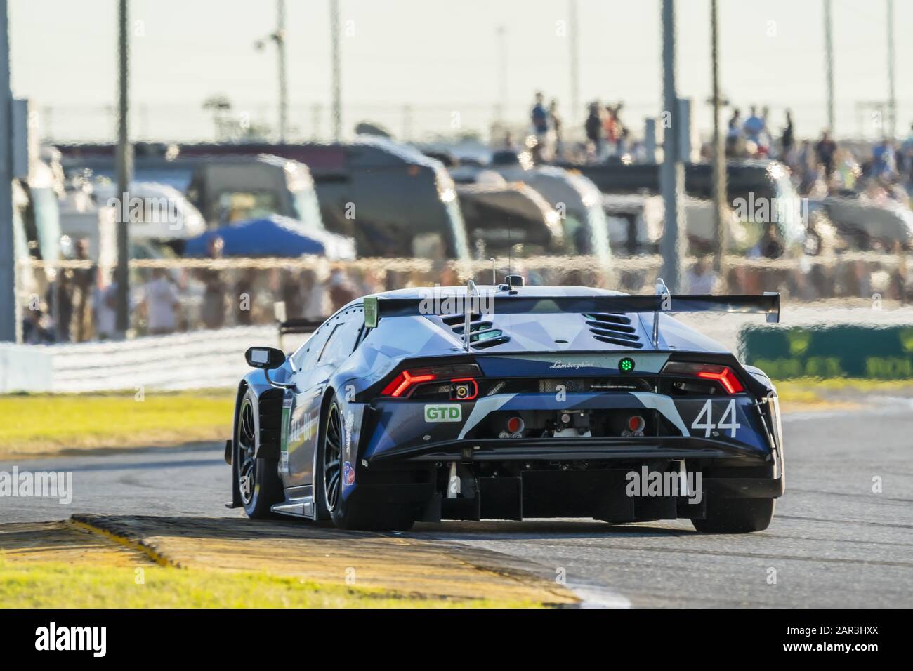 Daytona Beach, Florida, USA. Januar 2020. Das GRT-Autorennen Magnus Lamborghini Huracan GT3 für die Rolex 24 In Daytona auf dem Daytona International Speedway in Daytona Beach, Florida. (Bild: © Walter G Arce Sr Grindstone Medii/ASP) Stockfoto