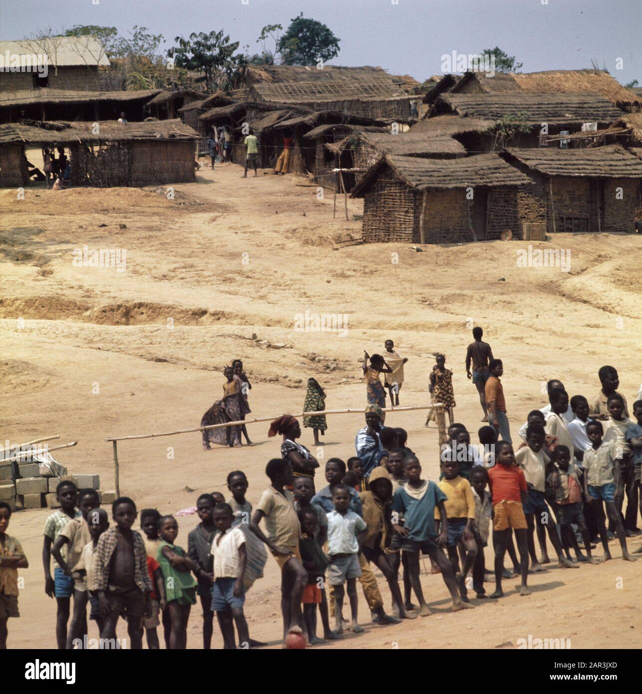 Zaire (früher Belgisch-Kongo); Lager für angolanische Flüchtlinge in Zaire Datum: 16. August 1973 Ort: Angolanische, belgische Republik Kongo, Zaire Schlüsselwörter: REGUIDENTS Stockfoto
