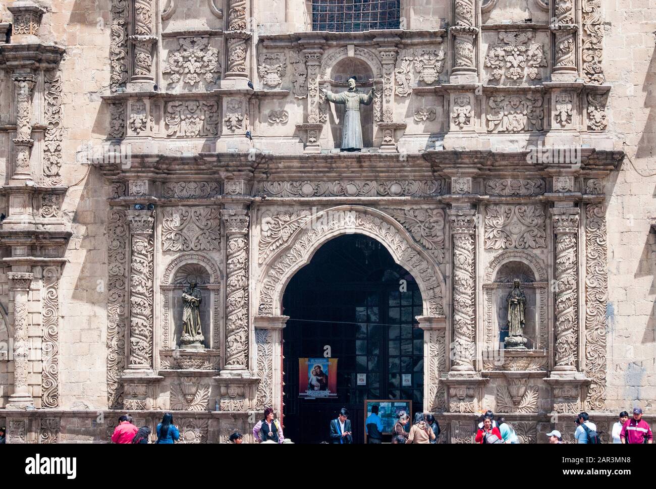 Das Wahrzeichen von Iglesia de San Francisco an der Plaza San Francisco, La Paz, Bolivien Stockfoto