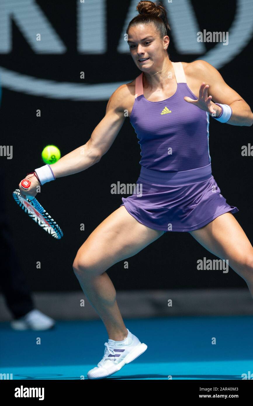 Melbourne, Australien. Januar 2020. Maria Sakkari (GRE) am 7. Tag der Australian Open. Credit: Dave Hewison/Alamy Live News Stockfoto