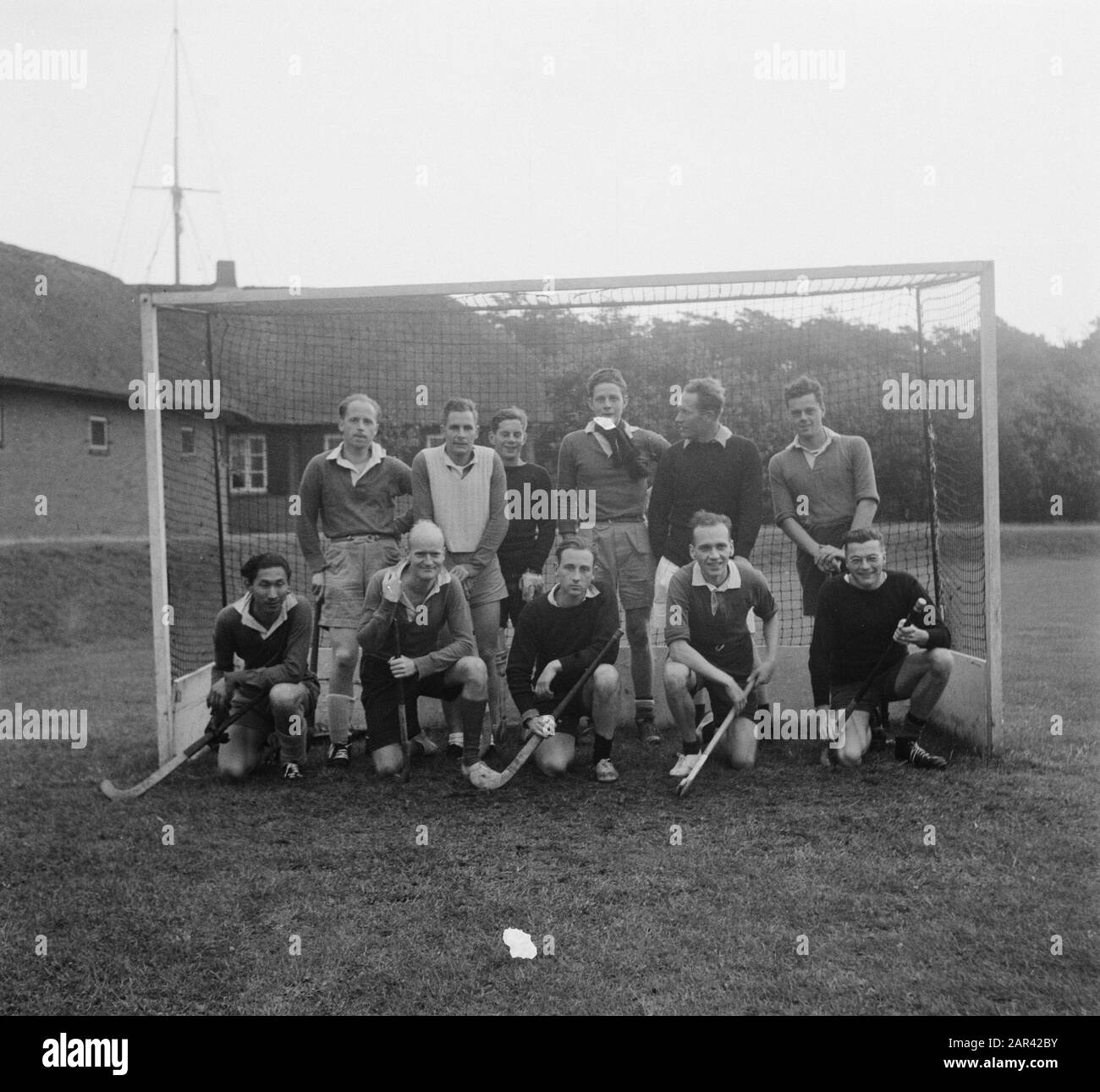 MOC Hilversum. Matrosen Hockeyteam Datum: 23. September 1948 Ort: Hilversum Schlagwörter: Matrosen Stockfoto