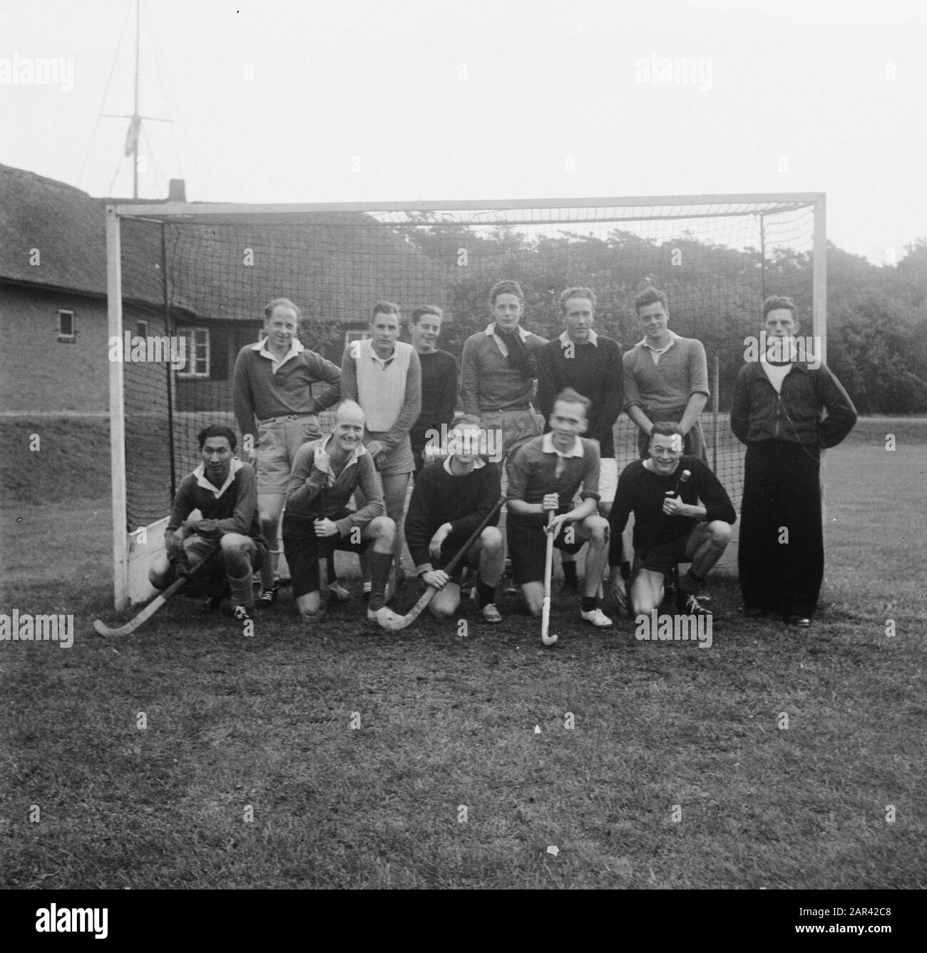 MOC Hilversum. Matrosen Hockeyteam Datum: 23. September 1948 Ort: Hilversum Schlagwörter: Matrosen Stockfoto