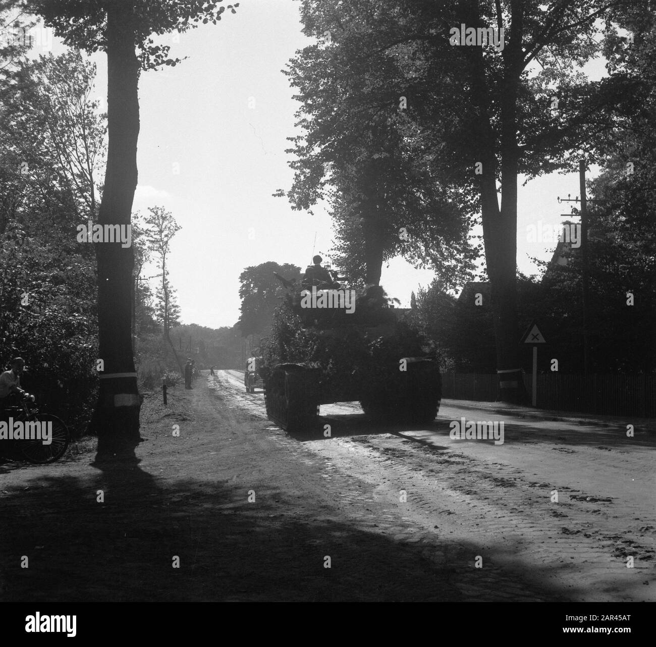 Niederländische Truppen in Westdeutschland Datum: 17. September 1951 Ort: Westdeutschland Schlagwörter: Streitkräfte, Militär, Panzer Stockfoto