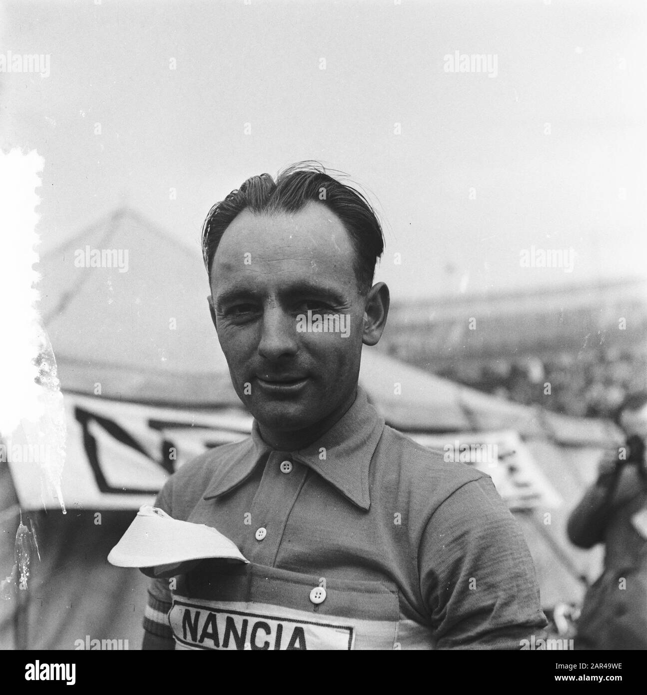 Portraits Teilnehmer Tour de France, Bauvin (Nord-Ost-Frankreich) Datum: 12. Juli 1954 Ort: Amsterdam Schlagwörter: Radsport persönlicher Name: Bauvin, Gilbert-Institution Name: Tour de Tour de France Frankreich Stockfoto