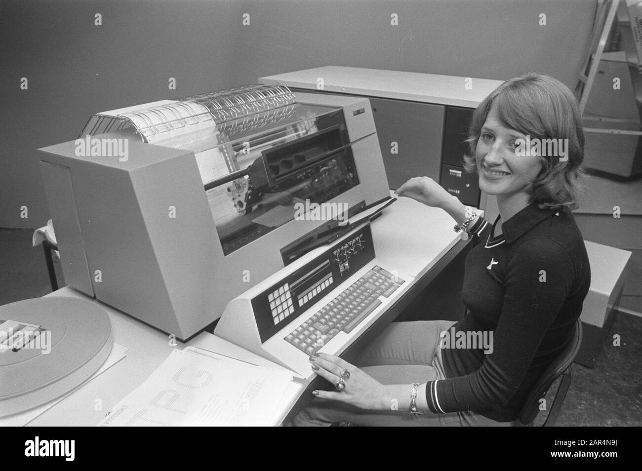 Efficiency Exchange 1972 im RAI, IBM Office Computer Datum: 16. Oktober 1972 Schlagwörter: Messen Institutionenname: IBM Stockfoto