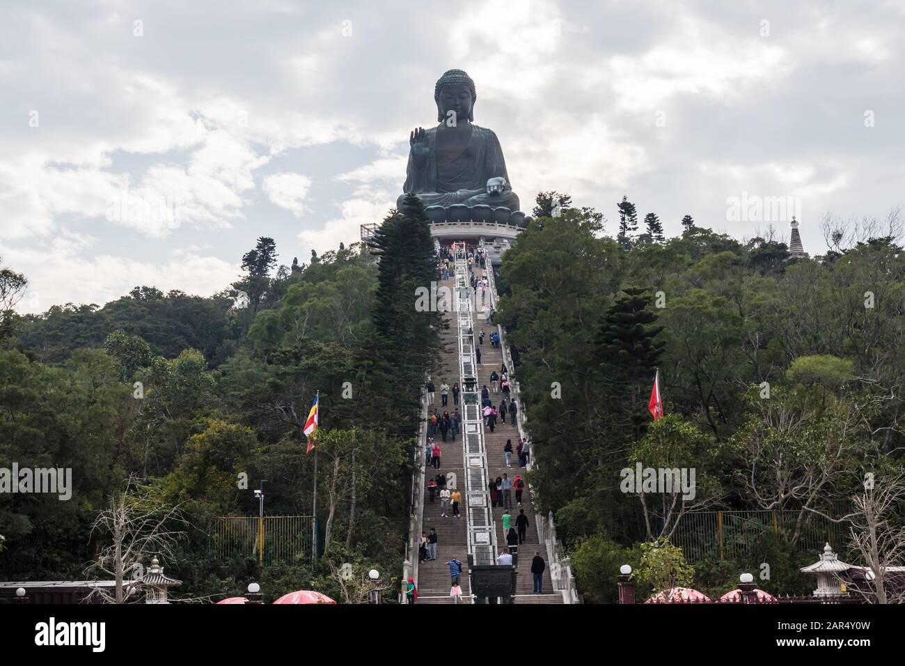 Tian Tan Buddha (Großer Buddha), Lantau Island, Hongkong Stockfoto