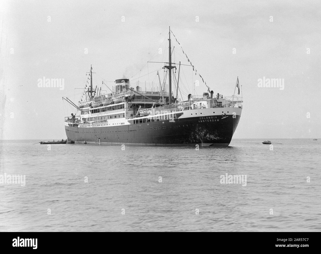 Kolumbien Das Kreuzfahrtschiff MS Kolumbien der K.N.S.M. Datum: 1. Januar 1934 Schlagwörter: Häfen, Schiffe Name Der Einrichtung: Kolumbien, KNSM Stockfoto