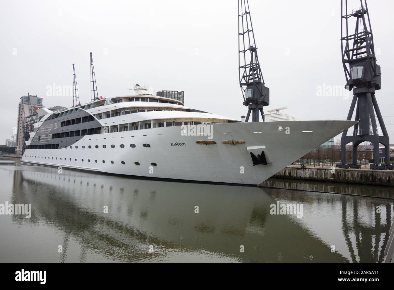 Schwimmendes Hotel in Sunborn London, Royal Victoria Dock, Western Gateway, Royal Docks, London E16 Stockfoto