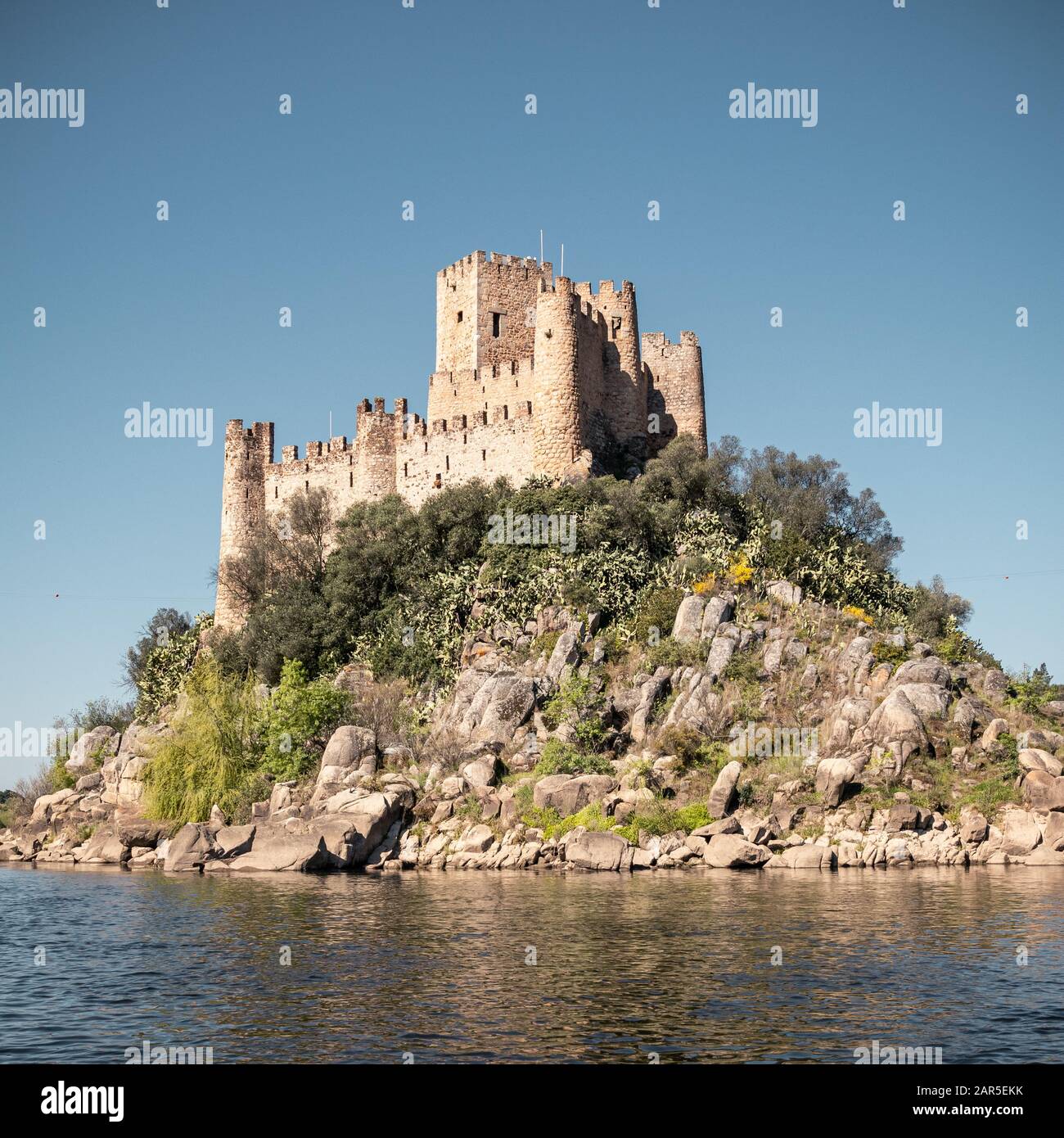 Almourol Schloss Stockfoto