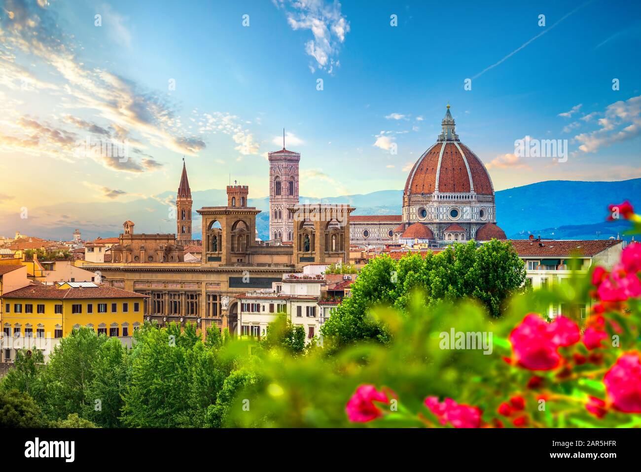 Kathedrale der Heiligen Maria der Blume in Florenz, Italien Stockfoto