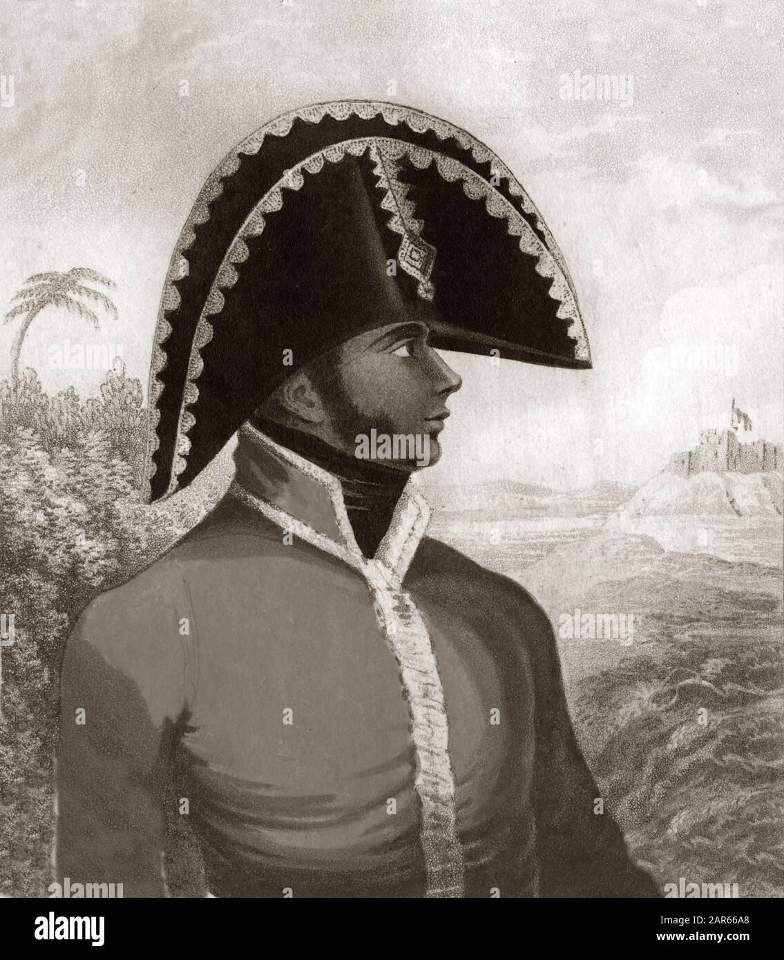 Porträt von Alexandre Sabes (1770-187), Dit Petion - dem ersten Präsidenten der Republik Haiti Stockfoto