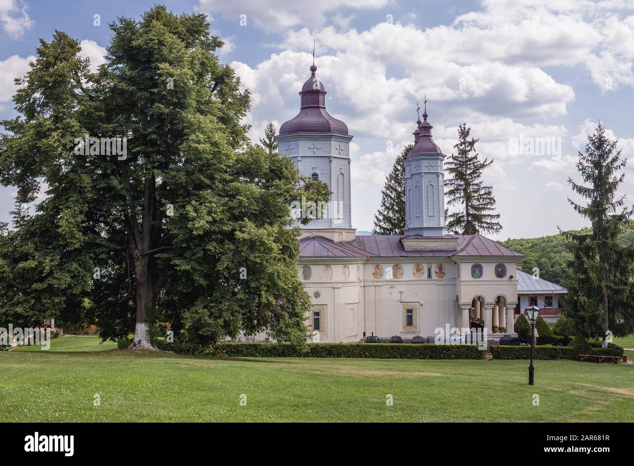 Kirche im Kloster Ciolanu der östlichen orthodoxen Mönch, zwischen Tisau und Magura Gemeinden im Kreis Buzau, Rumänien Stockfoto