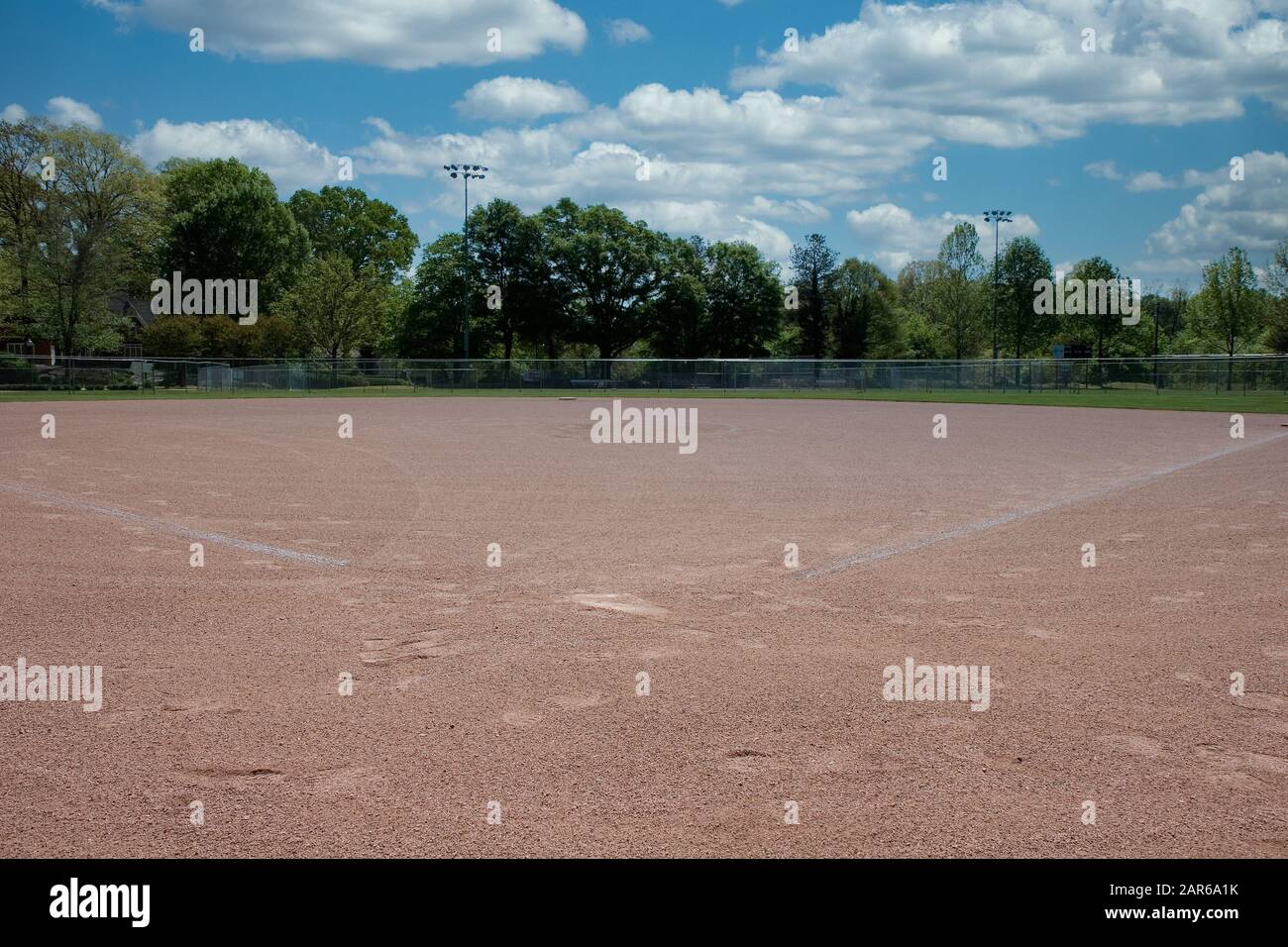 Softballfeld Infield Stockfoto