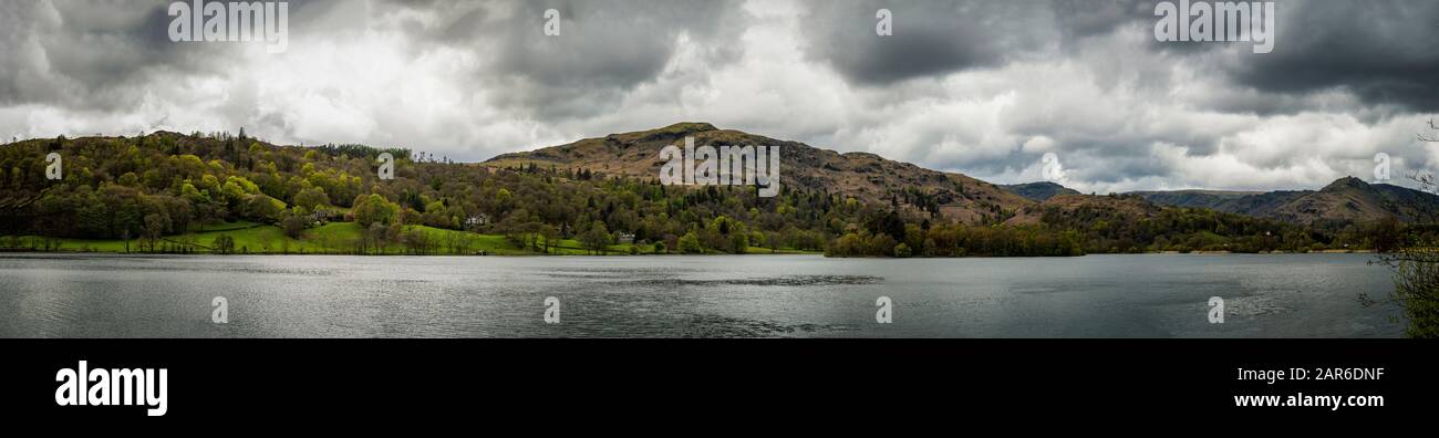 Grasmere Panorama Stockfoto