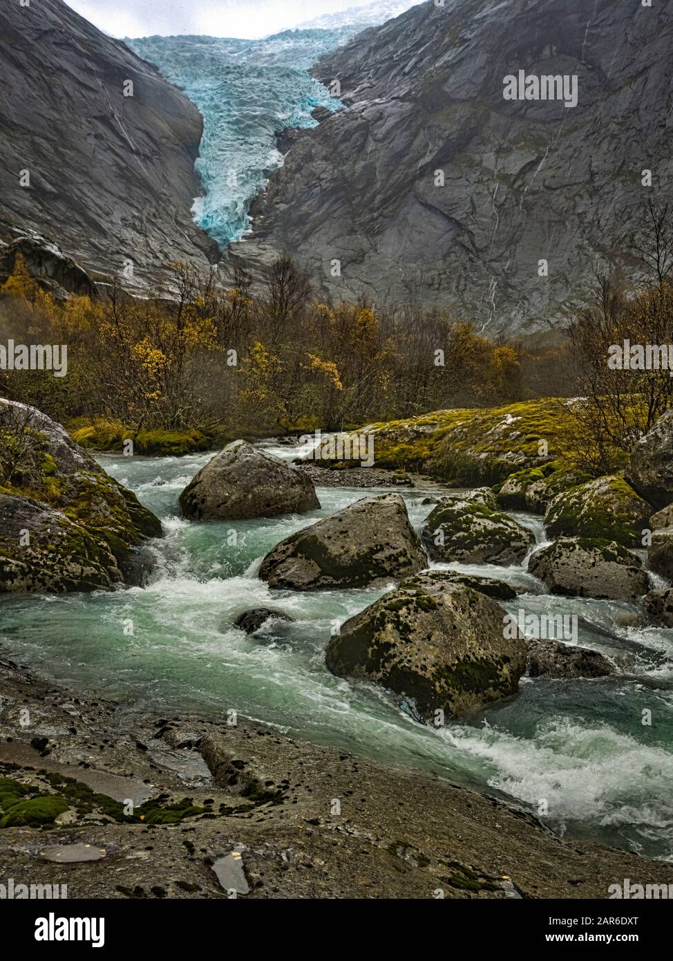 Der Briksdal Gletscher, Norwegen Stockfoto