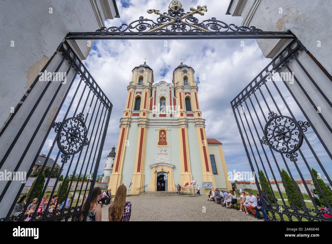 Mariä-Entschlafens-Basilika im ehemaligen Dominikanischen Kloster in der Stadt Sejny in der polnischen Wojewodschaft Podlaskie Stockfoto