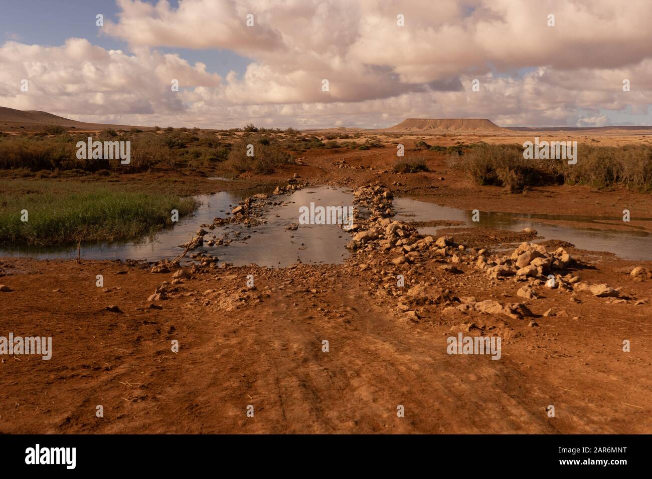 Furt des Flusses Draa im Süden von marokko Stockfoto