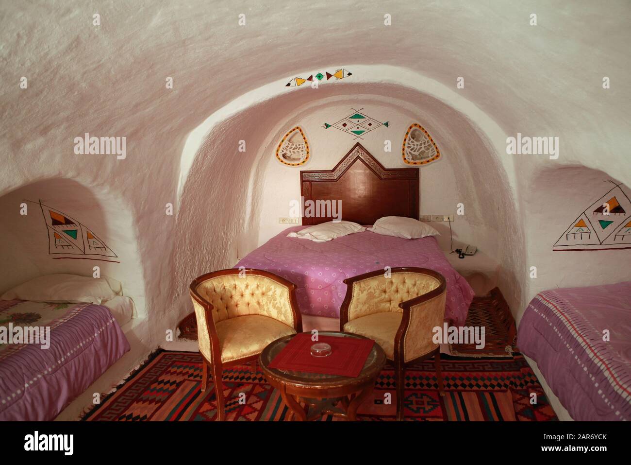 Zimmer im Hotel Diar Matmat Stockfoto