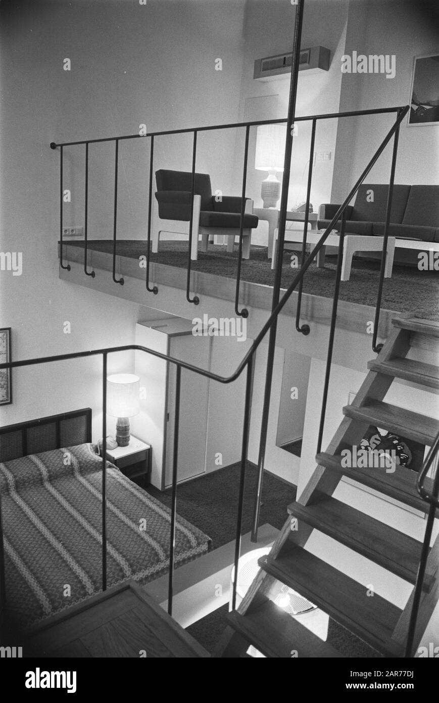 Belegung Hotel Revue; Howard Johnson Hotel, Amsterdam Interior Datum: 12. November 1970 Lage: Amsterdam, Noord-Holland Schlüsselwörter: Interieur, Hoteleinrichtung Name: Hotel Revue: Verhoeff, Bert/Anefo Stockfoto