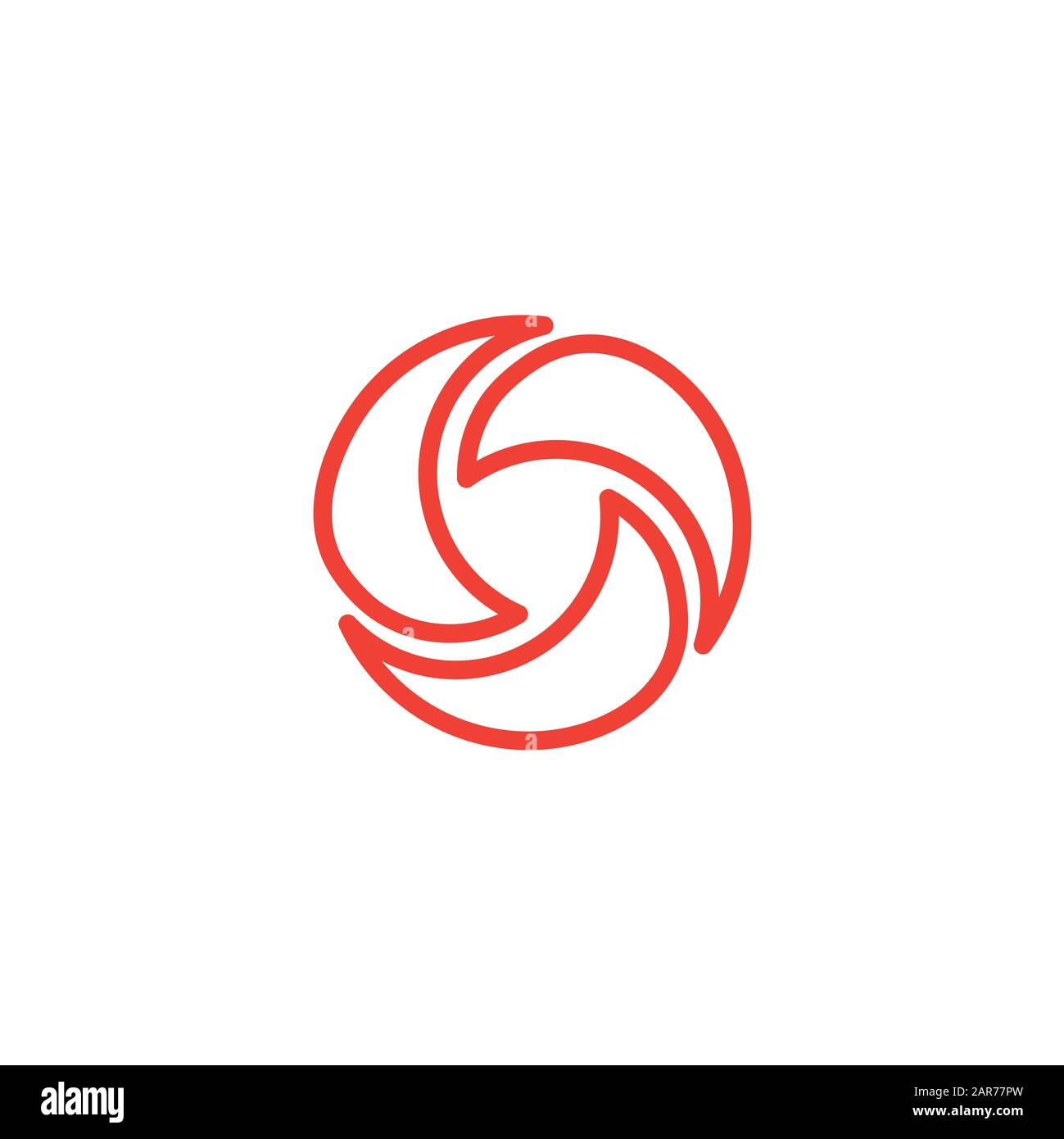 Rotes Symbol Der Verschlusszeile Auf Weißem Hintergrund. Rote Vektor-Grafik Mit Flacher Form. Stockfoto