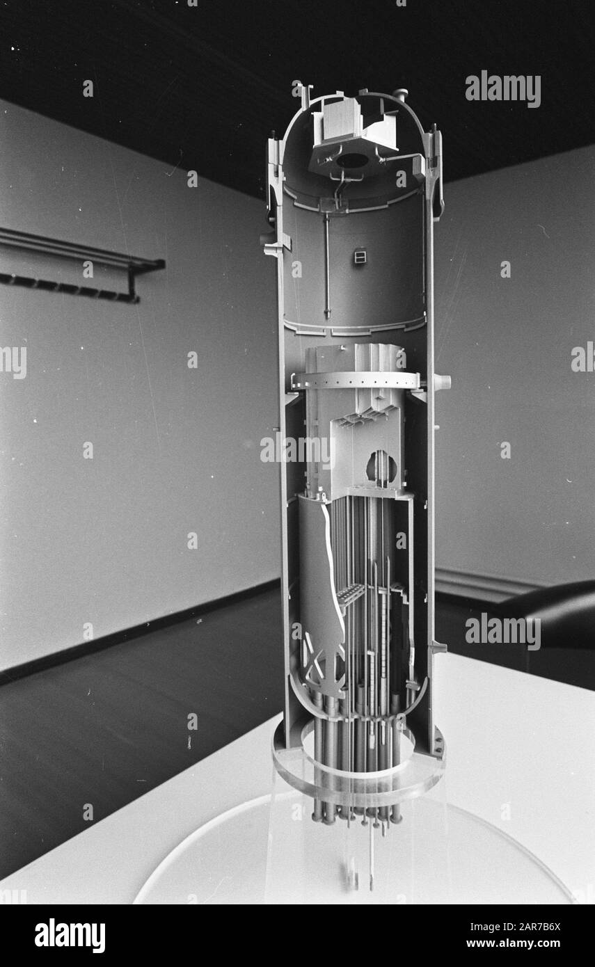 Kernkraftwerk Dodewaard Openwokt Scale Modell des Reaktors Datum: 28. Februar 1969 Standort: Dodewaard, Gelderland Schlüsselwörter: Centrals, Kernkraft, Modelle, Reaktoren Stockfoto